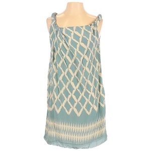 Anthropologie Moulinette Soeurs 100% Silk Boho Diamond Patterned Dress 4